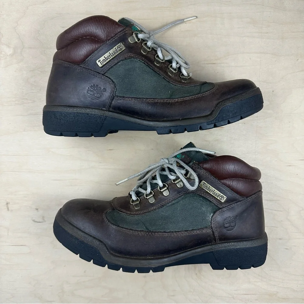 Timberland Brown and Green Hiking Boots